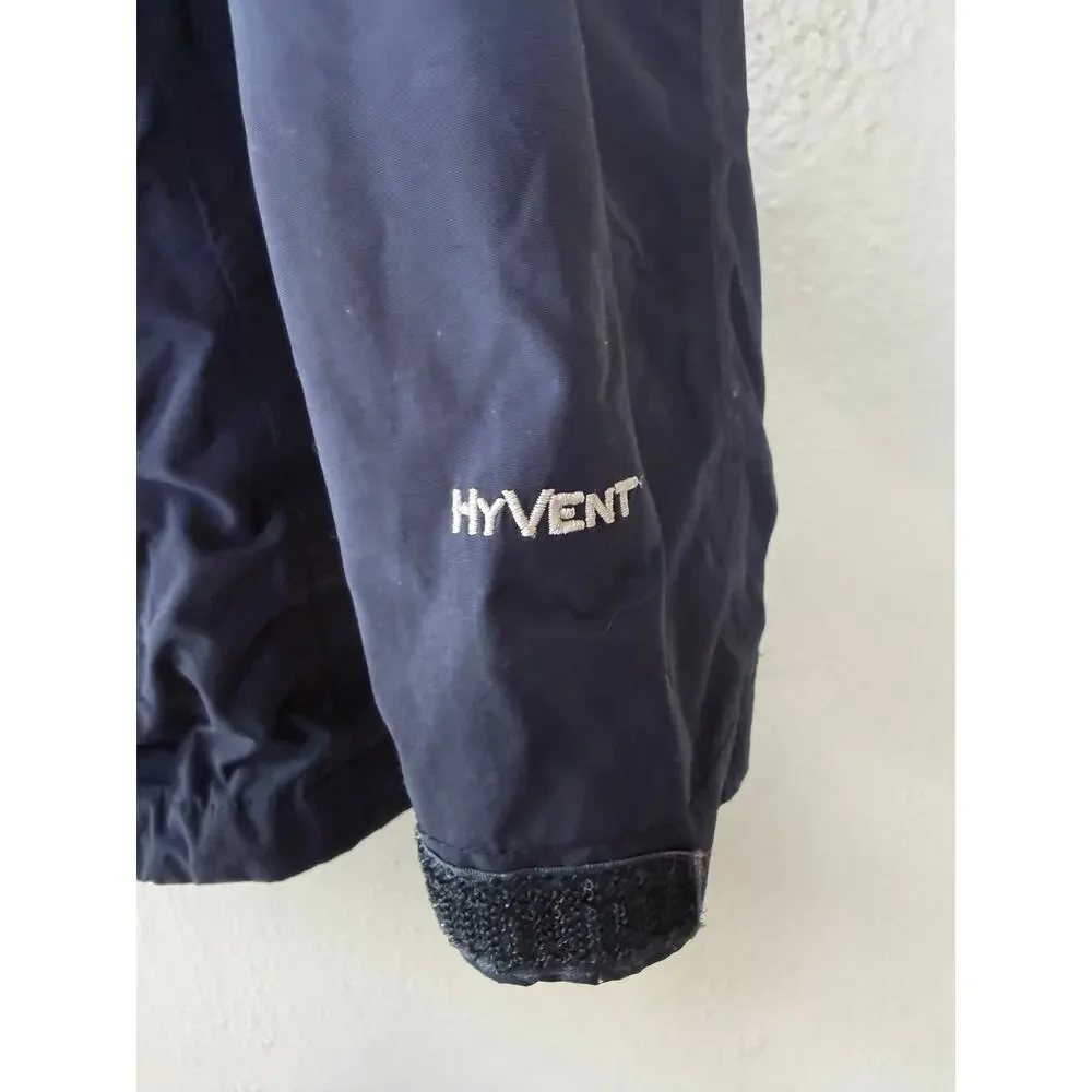 The North Face Boys HyVent Hooded windbraker Jacket Navy White Size XS 6